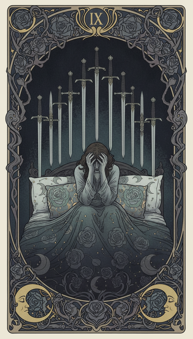 Nine of Swords tarot card